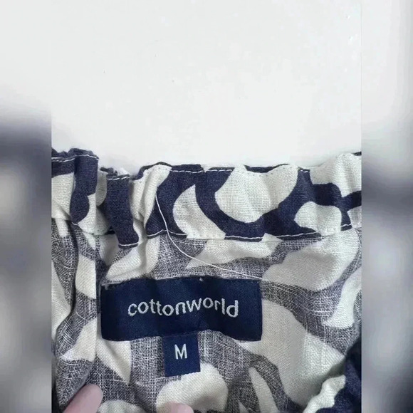 Cottonworld Navy White Floral Baby Doll Dress LIKE NEW - Picture 2 of 3